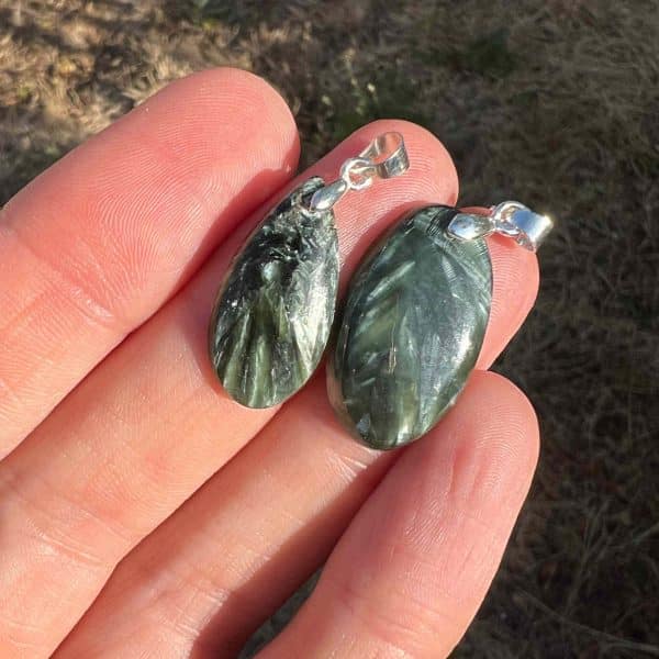 pendentifs de seraphinite lithotherapie