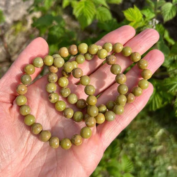 bracelet opale verte pistache lithotherapie